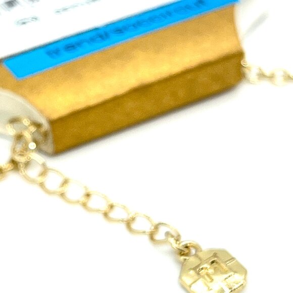 MONET BLUE CLEAR RHINESTONE FLOWER FLORAL STATION NECKLACE GOLD TONE CHAIN NWT - Picture 12 of 15
